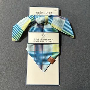 Ladies 🐾 Scrunchie & Reversible Plaid Bandana Set